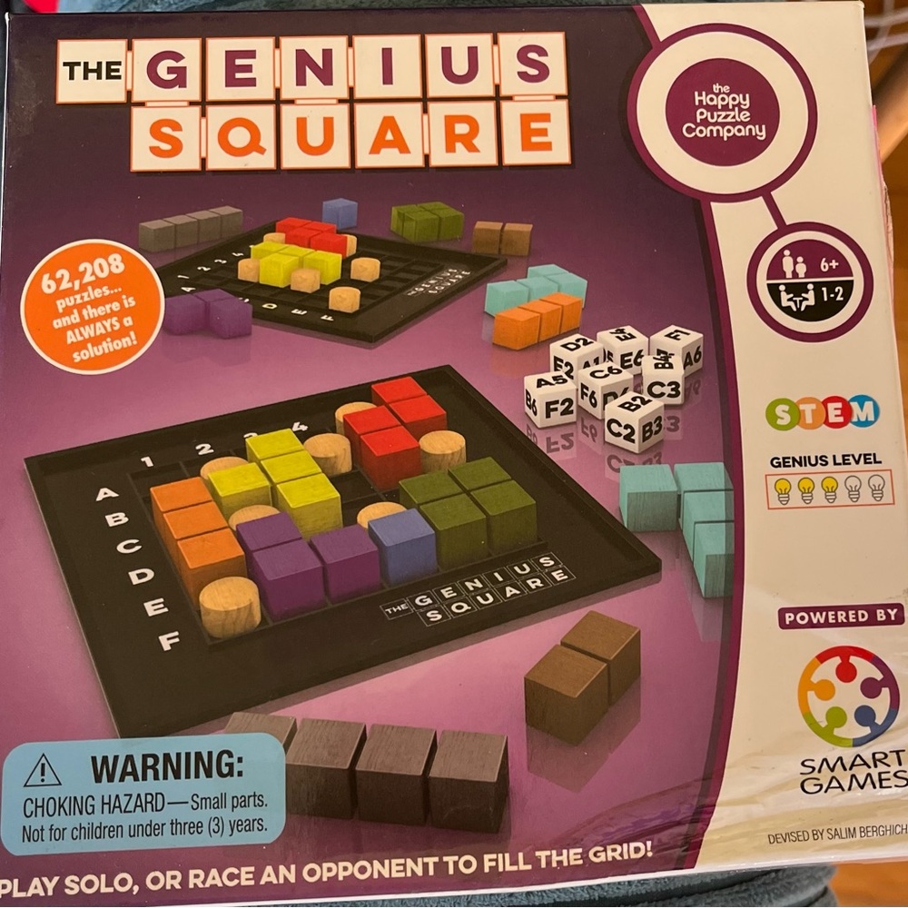 NEW sealed dented box The Genius Square Puzzle Game